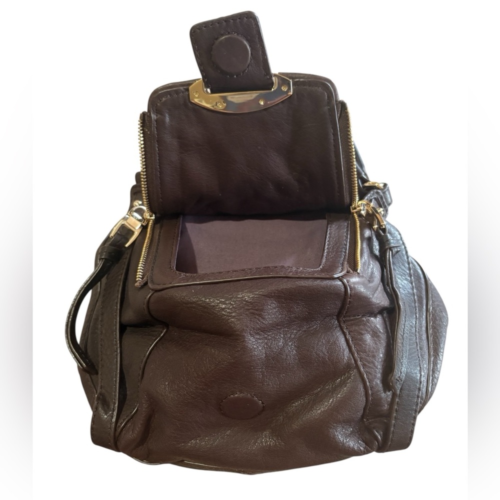 Kooba Mini Jonnie Brown Leather Python Embossed C… - image 5